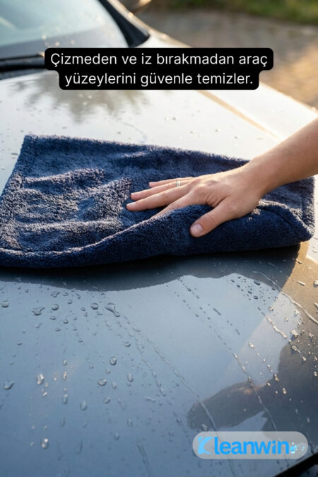 Rhea biyeli mikrofiber oto kurulama bezi 50x70cm 600 GSM