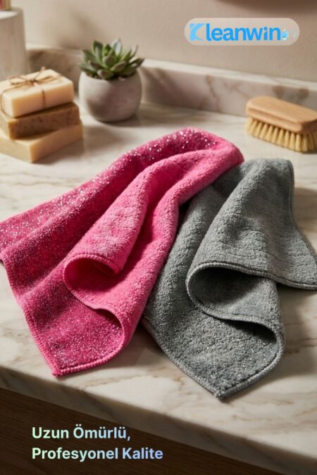 Deepcare Mikrofiber Tırtıklı Zor Kir Yıkama Bezi - 2 Adet Halı, Koltuk, Duşakabin Bezi