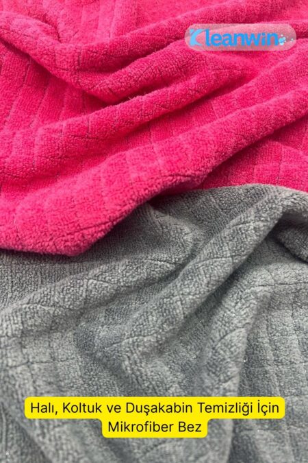 Deepcare Mikrofiber Tırtıklı Zor Kir Yıkama Bezi - 2 Adet Halı, Koltuk, Duşakabin Bezi