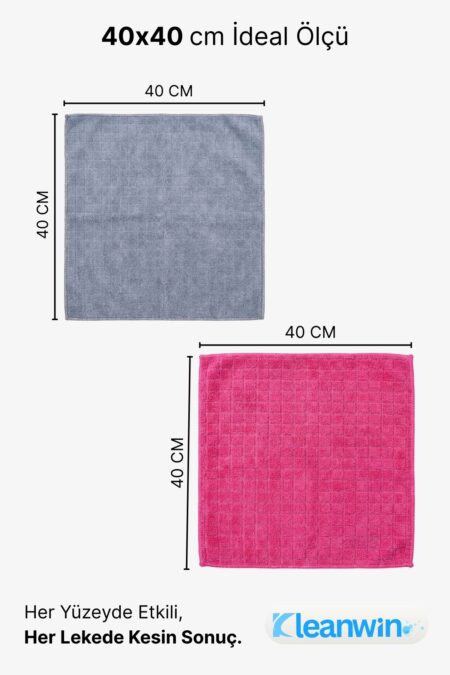 Deepcare Mikrofiber Tırtıklı Zor Kir Yıkama Bezi - 2 Adet Halı, Koltuk, Duşakabin Bezi