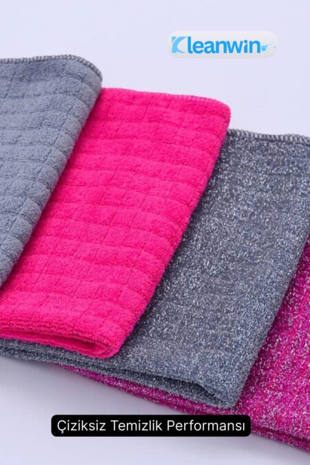 Deepcare Mikrofiber Tırtıklı Zor Kir Yıkama Bezi - 2 Adet Halı, Koltuk, Duşakabin Bezi